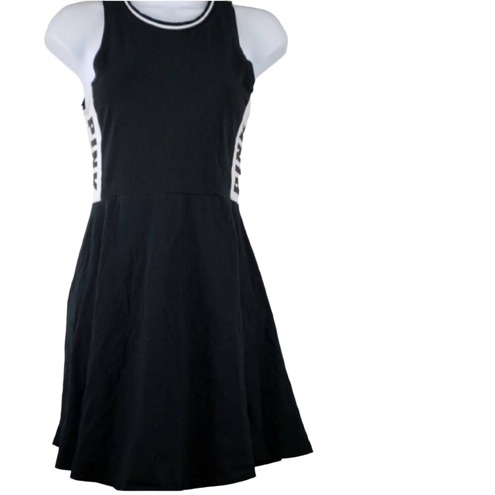 Pink Victoria's Secret Black White Sleeveless Skater Dress S